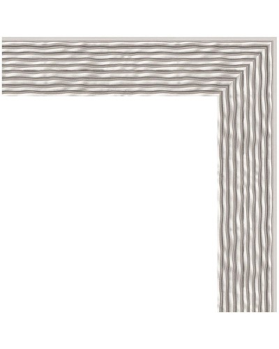 Зеркало Evoform Definite 131х71 BY 3294 в багетной раме - Волна алюминий 46 мм