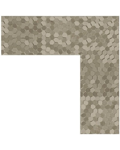 Зеркало Evoform Definite 106х56 BY 3084 в багетной раме - Соты титан 70 мм