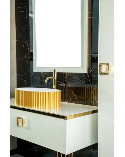 Зеркало Boheme Armadi Art Lucido 70 567-W с подсветкой Жемчужное Белое