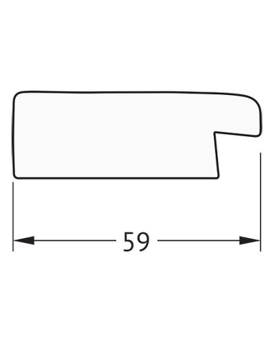 Зеркало Evoform Definite 134х74 BY 0753 в багетной раме - Травленое золото 59 мм