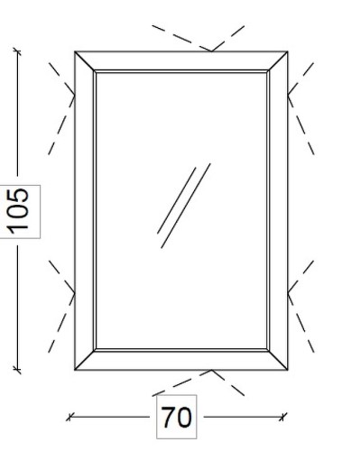 Зеркало Boheme Armadi Art Lucido 70 567-GR с подсветкой Графит глянцевое