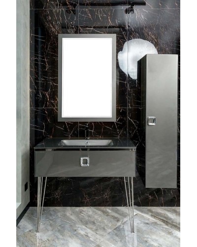 Зеркало Boheme Armadi Art Lucido 70 567-GR с подсветкой Графит глянцевое