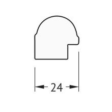 Зеркало Evoform Definite 137х47 BY 0712 в багетной раме - Золотой бамбук 24 мм