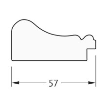 Зеркало Evoform Definite 134х74 BY 1101 в багетной раме - Беленый дуб 57 мм