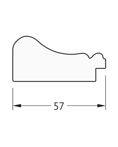Зеркало Evoform Definite 134х74 BY 1101 в багетной раме - Беленый дуб 57 мм