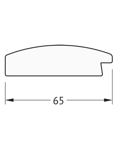Зеркало Evoform Definite 136х76 BY 1104 в багетной раме - Орех 65 мм
