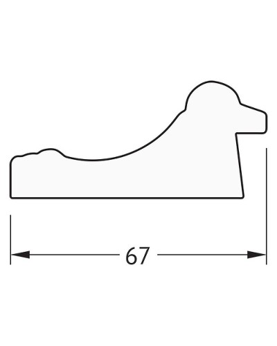 Зеркало Evoform Definite 136х76 BY 1106 в багетной раме - Состаренное золото 67 мм