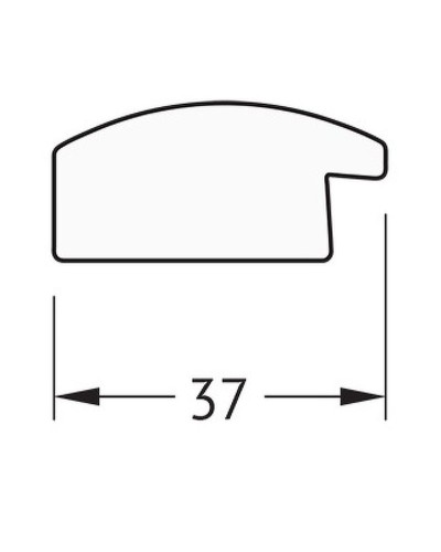 Зеркало Evoform Definite 140х50 BY 0714 в багетной раме - Бук 37 мм