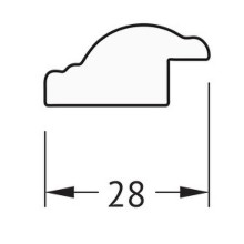 Зеркало Evoform Definite 138х48 BY 0708 в багетной раме - Витое серебро 28 мм