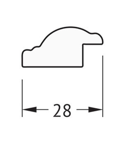 Зеркало Evoform Definite 138х48 BY 0708 в багетной раме - Витое серебро 28 мм