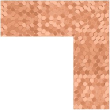 Зеркало Evoform Definite 136х76 BY 3306 в багетной раме - Соты медь 70 мм