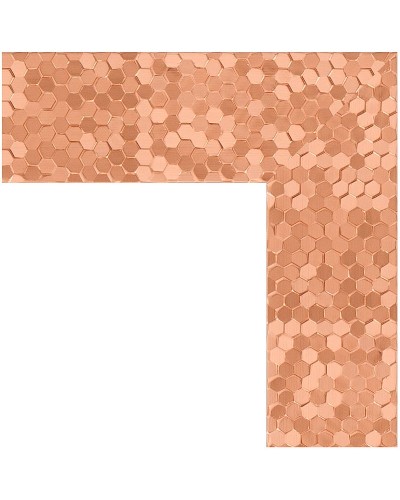 Зеркало Evoform Definite 136х76 BY 3306 в багетной раме - Соты медь 70 мм