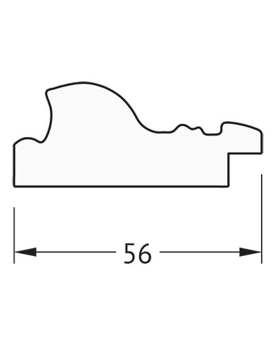 Зеркало Evoform Definite 134х74 BY 3296 в багетной раме - Виньетка состаренное серебро 56 мм
