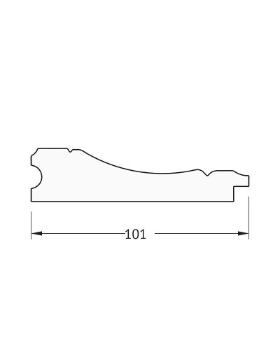 Зеркало Evoform Definite 113х63 BY 3096 в багетной раме - Вензель серебряный 101 мм