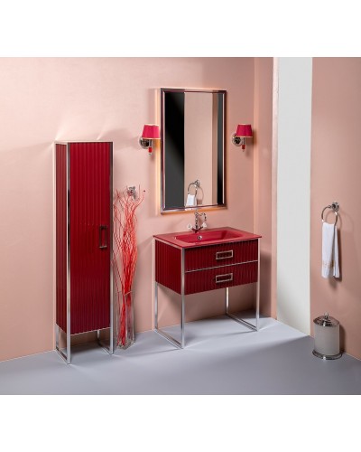 Зеркало Boheme Armadi Art Monaco 70 566-RCR с подсветкой Бордо Хром