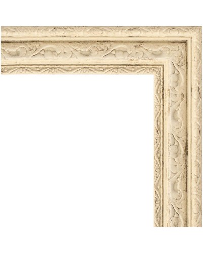 Зеркало Evoform Definite 153х73 BY 1115 в багетной раме - Слоновая кость 51 мм