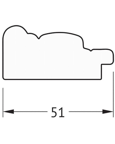 Зеркало Evoform Definite 153х73 BY 1115 в багетной раме - Слоновая кость 51 мм