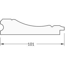 Зеркало Evoform Definite 153х63 BY 3128 в багетной раме - Вензель серебряный 101 мм