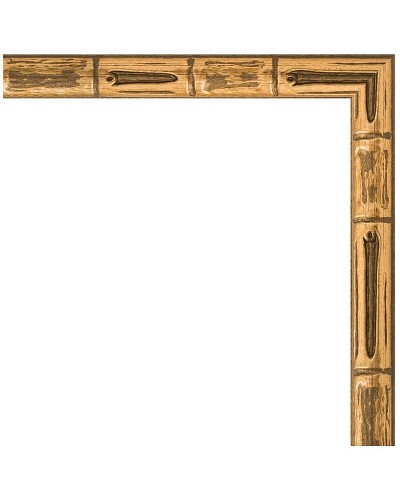 Зеркало Evoform Definite 147х67 BY 0763 в багетной раме - Золотой бамбук 24 мм