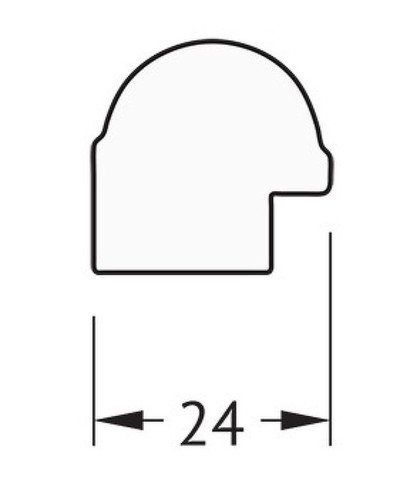 Зеркало Evoform Definite 147х67 BY 0763 в багетной раме - Золотой бамбук 24 мм