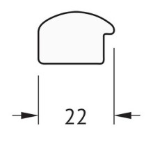 Зеркало Evoform Definite 148х68 BY 0757 в багетной раме - Орех 22 мм