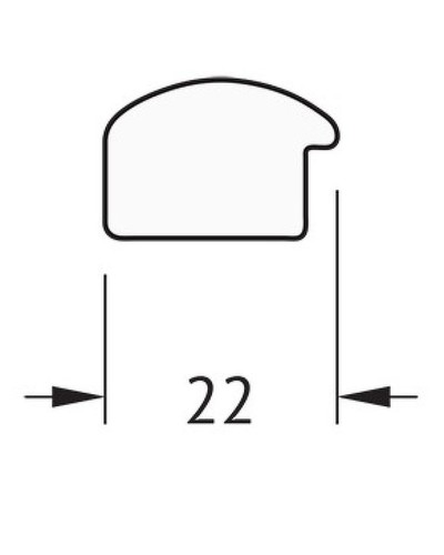 Зеркало Evoform Definite 148х68 BY 0757 в багетной раме - Орех 22 мм