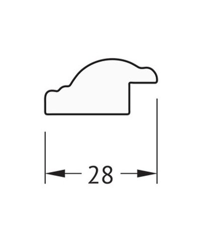 Зеркало Evoform Definite 148х68 BY 0759 в багетной раме - Витое серебро 28 мм