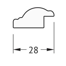 Зеркало Evoform Definite 148х68 BY 0760 в багетной раме - Витое золото 28 мм