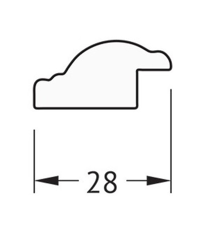 Зеркало Evoform Definite 148х68 BY 0760 в багетной раме - Витое золото 28 мм