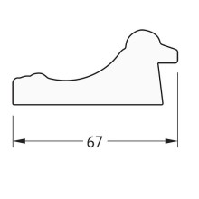 Зеркало Evoform Definite 146х56 BY 1076 в багетной раме - Состаренное золото 67 мм