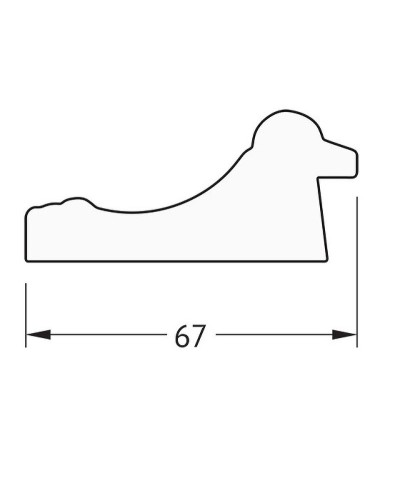 Зеркало Evoform Definite 146х56 BY 1076 в багетной раме - Состаренное золото 67 мм