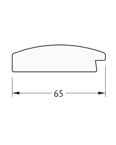 Зеркало Evoform Definite 146х56 BY 1074 в багетной раме - Орех 65 мм