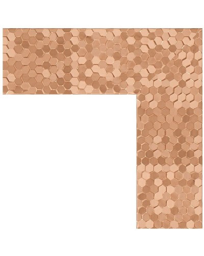 Зеркало Evoform Definite 146х56 BY 3114 в багетной раме - Соты медь 70 мм