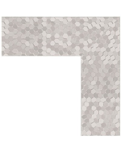 Зеркало Evoform Definite 146х56 BY 3115 в багетной раме - Соты алюминий 70 мм