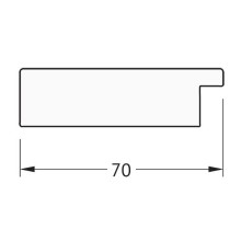 Зеркало Evoform Definite 146х56 BY 3115 в багетной раме - Соты алюминий 70 мм