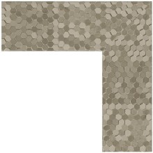 Зеркало Evoform Definite 146х56 BY 3116 в багетной раме - Соты титан 70 мм