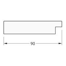 Зеркало Evoform Definite 150х60 BY 3122 в багетной раме - Алюминий 90 мм