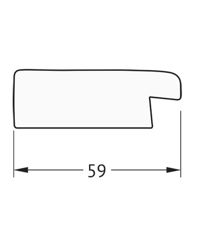 Зеркало Evoform Definite 144х54 BY 0718 в багетной раме - Травленое серебро 59 мм