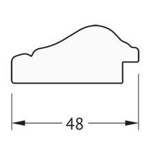 Зеркало Evoform Definite 142х52 BY 1066 в багетной раме - Алебастр 48 мм