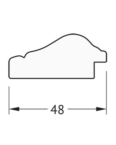 Зеркало Evoform Definite 142х52 BY 1066 в багетной раме - Алебастр 48 мм