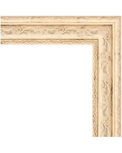 Зеркало Evoform Definite 143х53 BY 1070 в багетной раме - Слоновая кость 51 мм