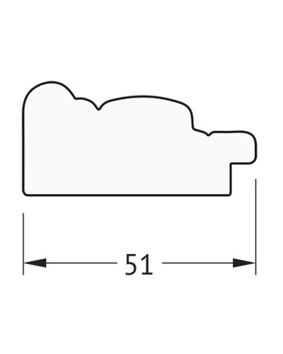 Зеркало Evoform Definite 143х53 BY 1070 в багетной раме - Слоновая кость 51 мм