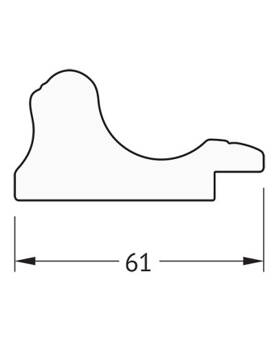 Зеркало Evoform Definite 144х54 BY 1073 в багетной раме - Золотой акведук 61 мм