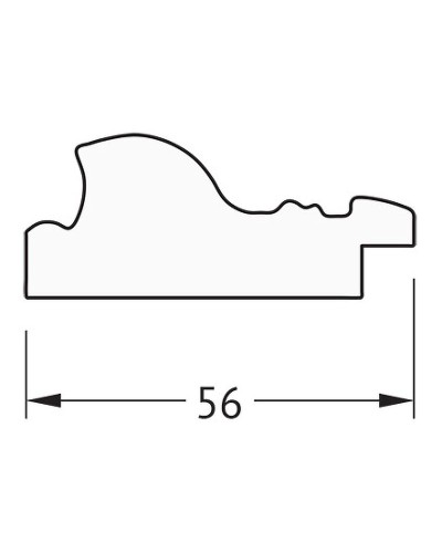 Зеркало Evoform Definite 144х54 BY 3104 в багетной раме - Виньетка состаренное серебро 56 мм