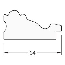Зеркало Evoform Definite 145х55 BY 3109 в багетной раме - Версаль кракелюр 64 мм