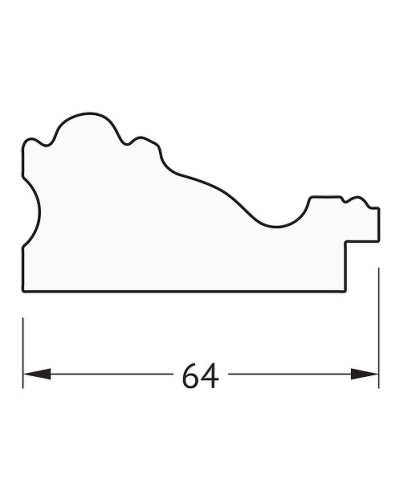 Зеркало Evoform Definite 145х55 BY 3109 в багетной раме - Версаль кракелюр 64 мм