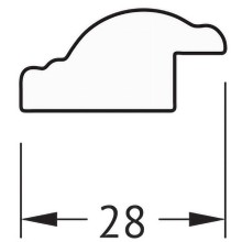 Зеркало Evoform Definite 45х35 BY 1328 в багетной раме - Витой махагон 28 мм