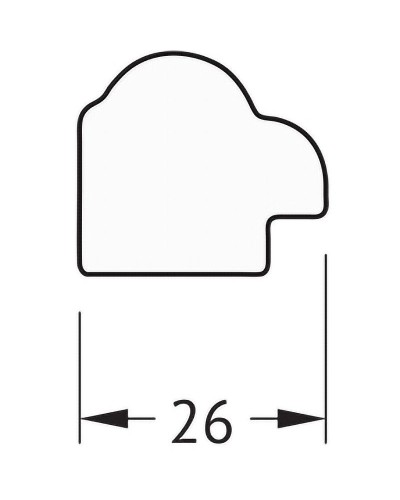 Зеркало Evoform Definite 44х34 BY 1338 в багетной раме - Витая латунь 26 мм