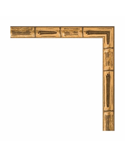 Зеркало Evoform Definite 57х57 BY 0609 в багетной раме - Золотой бамбук 24 мм