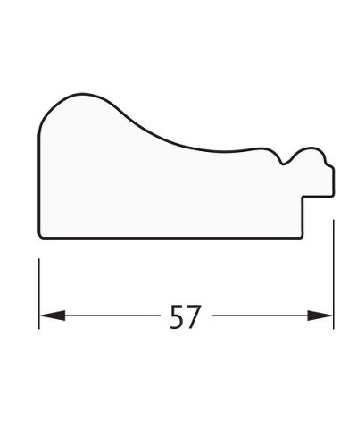 Зеркало Evoform Definite 50х40 BY 1348 в багетной раме - Беленый дуб 57 мм